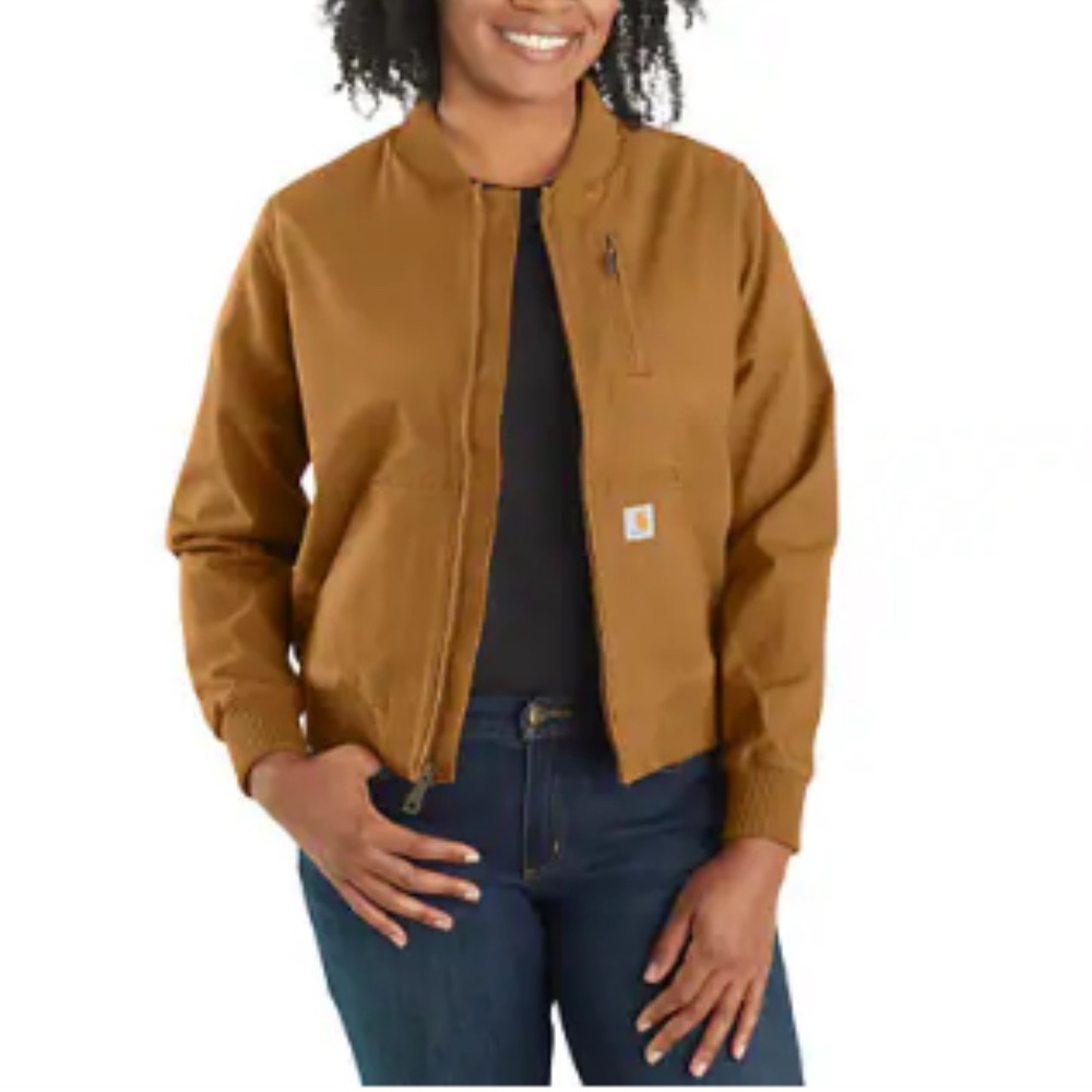 Carhartt Women's Bomber Jacket Rugged Flex Relaxed Fit Size S - Picture 1 of 16
